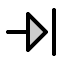 arrow line right duotone icon