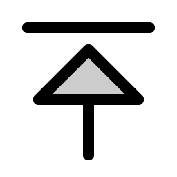 arrow line up duotone icon