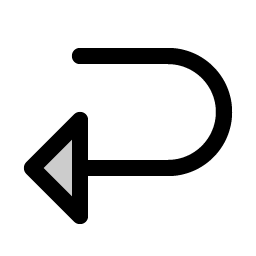 arrow u down left duotone icon