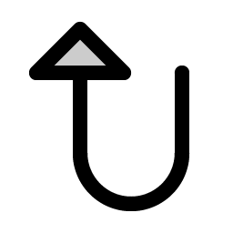 arrow u left up duotone icon