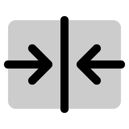 arrows in line horizontal duotone icon