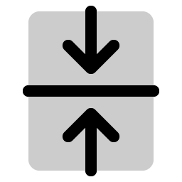 arrows in line vertical duotone icon