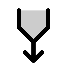 arrows merge duotone icon