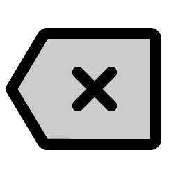 backspace duotone icon