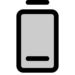 battery vertical low duotone icon