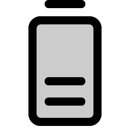 battery vertical medium duotone icon