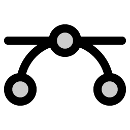 bezier curve duotone icon