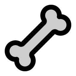 bone duotone icon