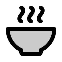 bowl steam duotone icon