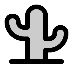 cactus duotone icon