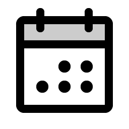 calendar dots duotone icon