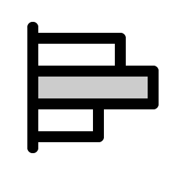 chart bar horizontal duotone icon