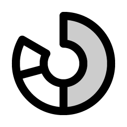 chart donut duotone icon