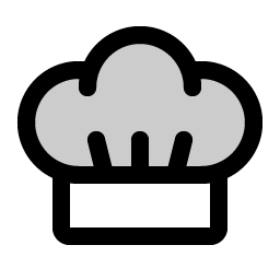 chef hat duotone icon