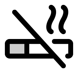 cigarette slash duotone icon