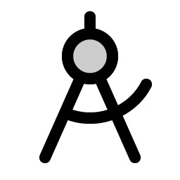 compass tool duotone icon