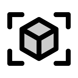 cube focus duotone icon