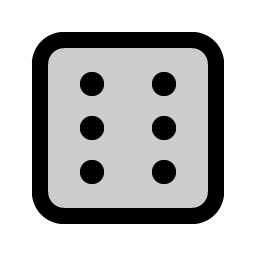 dice six duotone icon