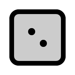dice two duotone icon