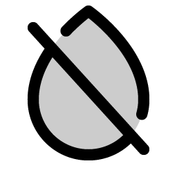 drop slash duotone icon