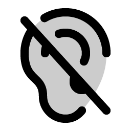 ear slash duotone icon