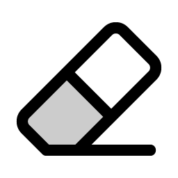 eraser duotone icon