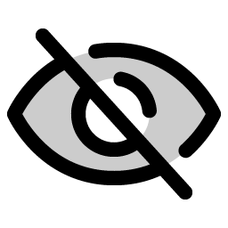 eye slash duotone icon