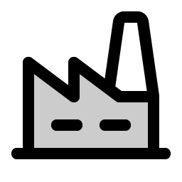 factory duotone icon