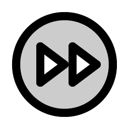 fast forward circle duotone icon