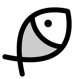 fish simple duotone icon