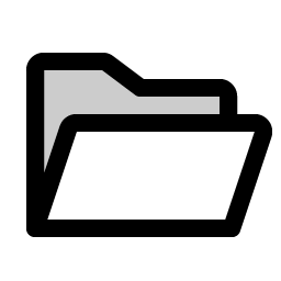 folder open duotone icon