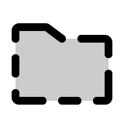 folder simple dashed duotone icon