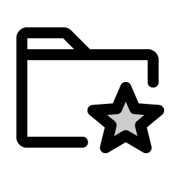 folder star duotone icon