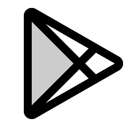 google play logo duotone icon