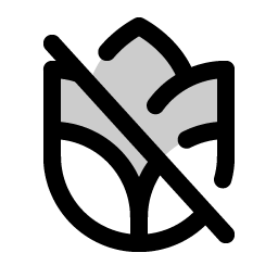 grains slash duotone icon