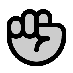 hand fist duotone icon