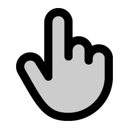 hand pointing duotone icon