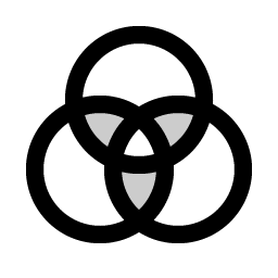 intersect three duotone icon