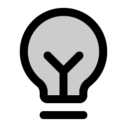 lightbulb filament duotone icon