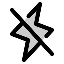 lightning slash duotone icon