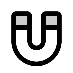 magnet straight duotone icon