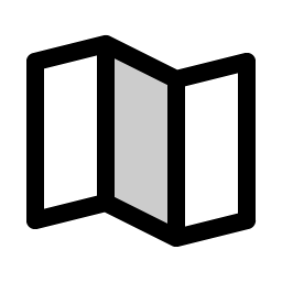 map trifold duotone icon