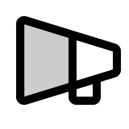 megaphone simple duotone icon