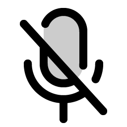 microphone slash duotone icon