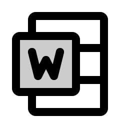 microsoft word logo duotone icon