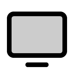 monitor duotone icon