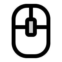 mouse middle click duotone icon