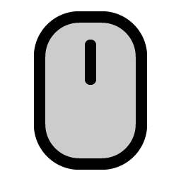 mouse simple duotone icon