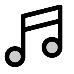 music notes duotone icon