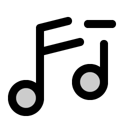 music notes minus duotone icon